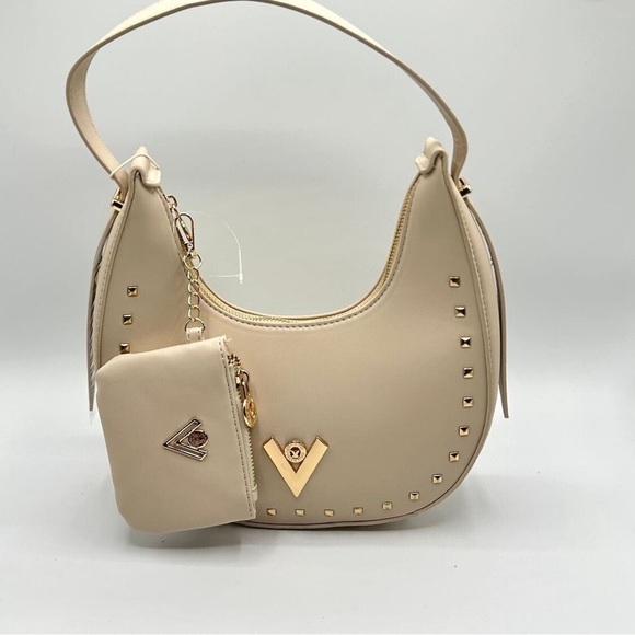 NWT‎ Valentino Orlandi Taupe
Crescent Minimalist Shoulder Bag with Wallet Set - Picture 1 of 5